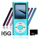 Tomameri Portable MP4 Player MP3 Player Video Player 16 GB Micro SD Card with Photo Viewer  E-Book Reader  Voice Recorder with --Blue