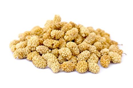 Anna and Sarah Natural - Unsulfured - Sun-Dried White Mulberries in Resealable Bag, 5 Lbs