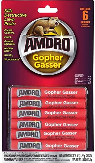 Amdro Gopher and Mole Killer, 12 Gassers, 0.75 oz = 2 - (6 Packs)