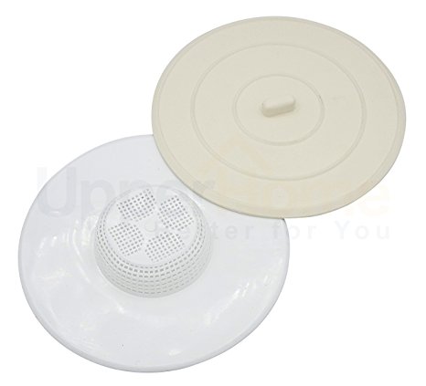 Universal Silicone Rubber Drain Stopper and Hair Guard Catcher, Fits Most Drains