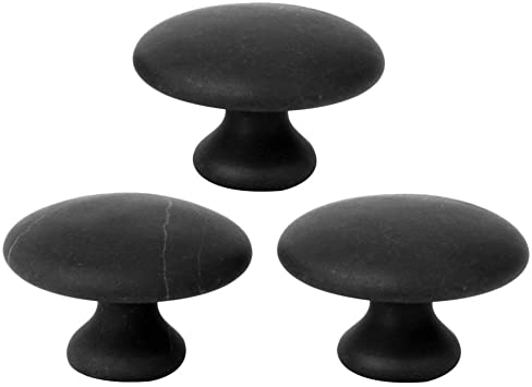 DOITOOL 3Pcs Natural Massage Rocks Hot Stones for Massage Mushroom Shape Massage Stones Warmer Gua Sha Massage Tool for Face Body for Spa