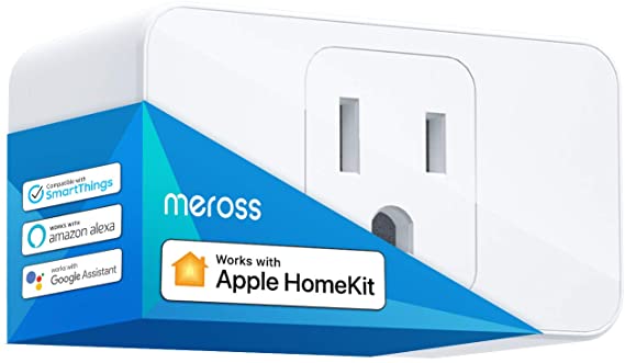 meross Smart Plug Mini Apple HomeKit, 16A & Reliable WiFi, Support Siri, Alexa, Echo, Google Assistant, Nest Hub, and SmartThings, App Control, Timer, No Hub Needed, 1 Pack