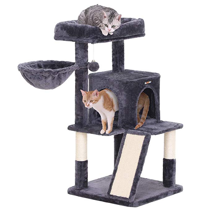 FEANDREA Cat Tree with Sisal-Covered Scratching Posts