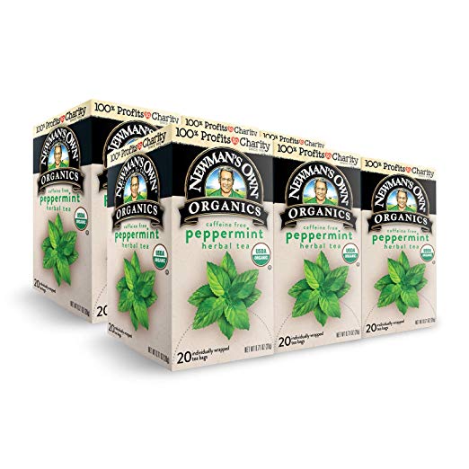 Newman's Own Organics Peppermint Herbal Tea, 0.71 Ounce. Packaging May Vary.