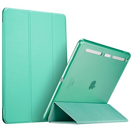 ESR iPad Pro 12.9 inch Case, Soft TPU Bumper Edge Slim Fit Smart Case Cover with Auto Sleep/Wake for Apple iPad Pro/ iPad 7th Generation 12.9 inches (2015 Edition)_Light Green