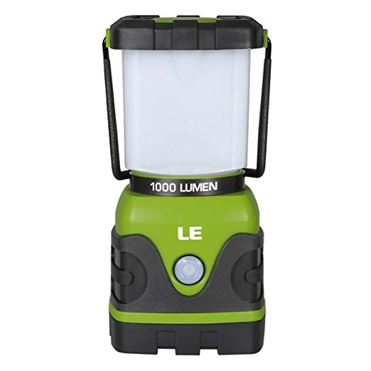 LE 1000lm Dimmable Portable LED Camping Lantern 4 Modes Water Resistant Light Battery Powered Lamp for Home Garden Outdoor Hiking Fishing Emergency