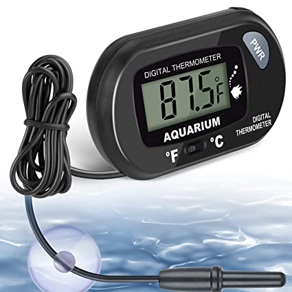 Aquarium Thermometer, Fish Tank Thermometer, Water Thermometer seachem Prime with 3.3ft Cord Fahrenheit/Celsius(℉/℃) for Vehicle Reptile Terrarium Fish Tank Refrigerator by AikTryee