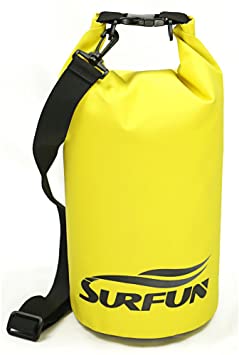 Surfun Waterproof Dry Bag Dry Sack with Shoulder Strap for Camping Kayaking Hiking Boating Rafting Swimming Fishing Snowboarding Backpacking and Floating