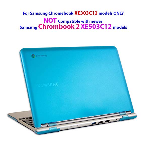iPearl mCover Hard Shell Case for 11.6" Samsung XE303C12 Series Chromebook (Wi-Fi or 3G) Laptop （Not Compatible with Samsung Chrombook 2 XE503C12 / XE500C12 and Samsung Chromebook 3 XE500C13 - Aqua