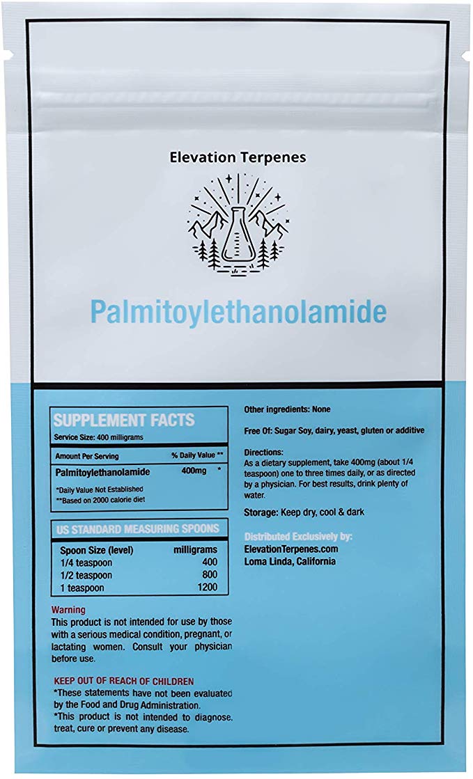 USA LAB Tested Bulk Ultra-micronized Palmitoylethanolamide Powder 99% Pure (250 Grams)