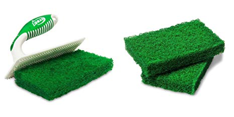 Libman Tub Tile Scrub Bathtub Grout Joint Cleaning Scrubber Brush Plus (2) Extra Refills