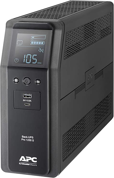 APC by Schneider Electric Back UPS PRO - BR1200SI - UPS 1200VA (8 IEC outlets, LCD interface, sinewave power output)