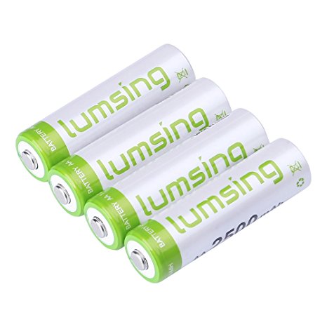 Rechargeable AA Batteries(4-Counts) Pre-charged AA 2500mAh Ni-MH Batteries