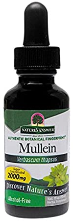 Nature's Answer Mullein Leaf | Herbal Supplement | Supports Healthy Respiratory Function & Healthy Mucous Membranes | Non-GMO & Kosher | Gluten-Free & Alcohol-Free 1oz (2 Pack)