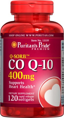 Puritan's Pride Q-Sorb CO Q-10 400 mg-120 Softgels