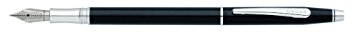 Cross Classic Century Black Lacquer Fountain Pen with Medium Nib (AT0086-77MS)