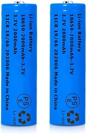 Svenirven 2 Packs 3.7V 2000mah Battery (Deep Blue)