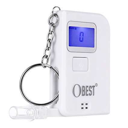 OBEST® Professional Police Digital Breath Alcohol Tester Portable Breathalyzer Keychain Analyzer Alcoholic Dectector LED Backlight (style1)