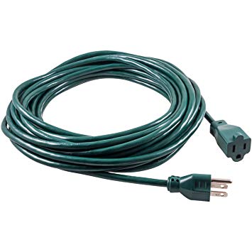 GE House and Garden Extension Cord, 16AWG, Indoor/Outdoor, 40ft, Grounded, General Purpose, Great for Yard Work, UL Listed, Green, 55006