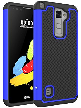 LG Stylo 2 Case, LK [Shock Absorption] Drop Protection Hybrid Dual Layer Armor Defender Protective Case Cover for LG Stylo 2 (Blue)