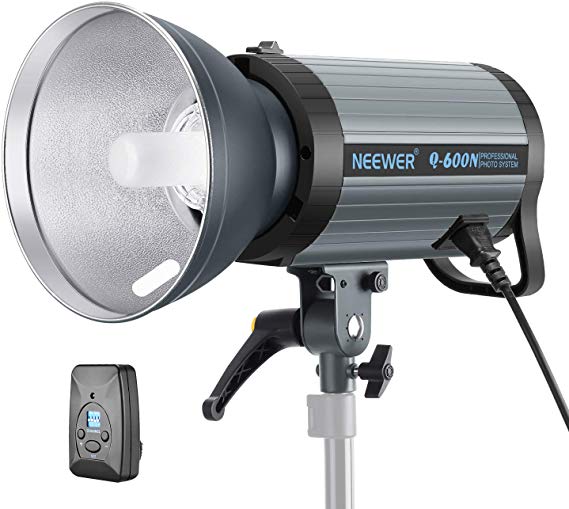 Neewer 600W GN82 Studio Flash Strobe Light Monolight with 2.4G Wireless Trigger and Modeling Lamp, Recycle in 0.01-1.2 Sec, Bowens Mount for Indoor Studio Portrait Photography(Q600N)