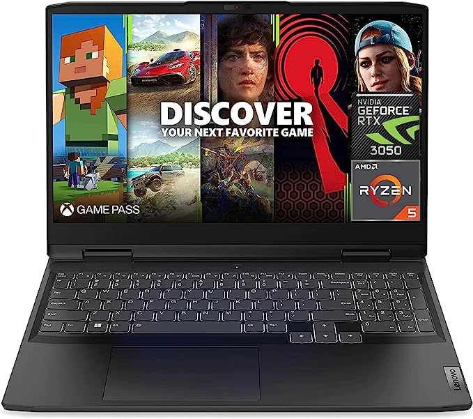 Lenovo IdeaPad Gaming 3 Laptop 2023 Newest, 15.6" FHD Display, AMD Ryzen 5 6600H up to 4.5GHz, NVIDIA GeForce RTX 3050, 16GB DDR5 RAM, 512GB SSD, Wi-Fi 6, Bluetooth, Windows 11 Home, ‎Onyx Grey