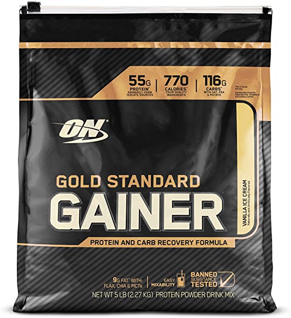 Optimum Nutrition Gold Standard Gainer, Vanilla Ice Cream, 5 Pound