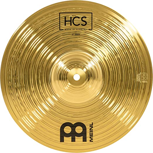 Meinl Cymbals HCS 12" Splash Cymbal for Drum Set — Made in Germany — Traditional Medium Brass, 2-Year Warranty, 12 inch (HCS12S)