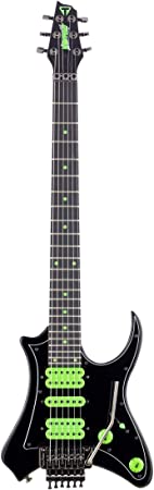 Traveler Guitar 6 String Vaibrant Deluxe, Right, Cosmic Black, (V88X CBKGEB)