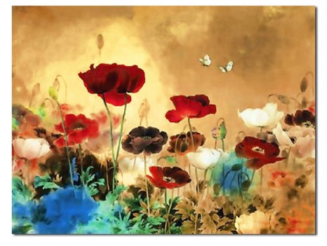 Wieco Art Poppies Canvas Print for Oil Paintings Modern Canvas Wall Art Home Decorations for Living Room