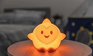 Disney Wish Squishy Light, Night Light for Kids, USB Lamp, Battery Operated, Dimmable, Star Light Ideal for Bedroom, Playroom, Living Room, 79616