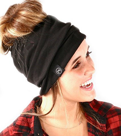 Peek a Boo Women's Beanie Slouchy Beanie with Hole for Pony Tail Hat or Messy Bun Beanie perfect Work Out Hat or Running Hat, One Hat Can Be Worn Many Ways by Pretty Simple