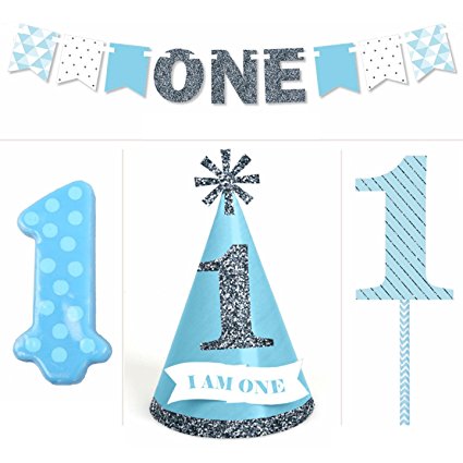 1st Birthday Boy - Smash Cake Kit - High Chair Decorations