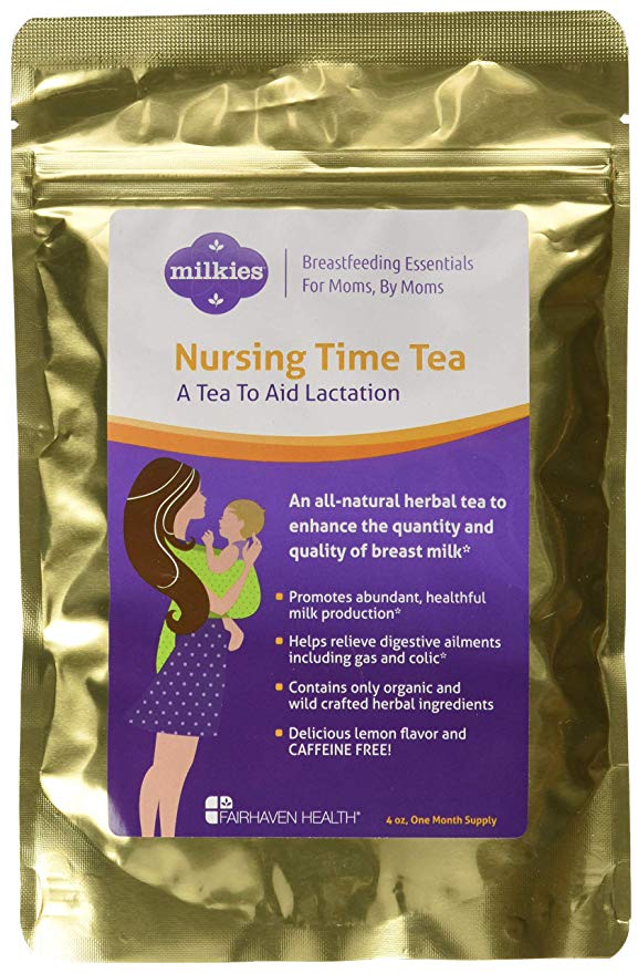 Fairhaven Health Milkies Nursing Time Tea to Aid Lactation (113g, Lemon Flavour, One Months Supply)