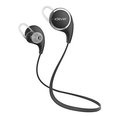 Bluetooth Headphones QY8 [Update QY7] iClever V4.1 Wireless Sports Earbuds Headphones Sweatproof Running Gym Stereo Headset Built-in Mic/APT-X for iPhone 6s 6s plus Galaxy S6 S5 and Android Phones