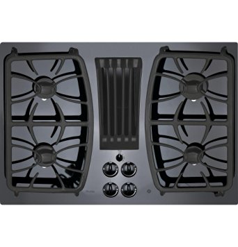 GE Profile 30" Black Built-In Gas Downdraft Cooktop