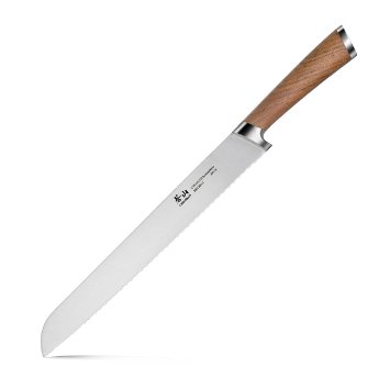 Cangshan H1 Series 59175 Wood Handle German Steel Forged Bread Knife, 10.25-Inch