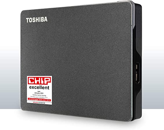 Toshiba 2TB Canvio Gaming Portable External Hard Drive, USB 3.0, for Play Station and Xbox, Black (HDTX120EK3AA)