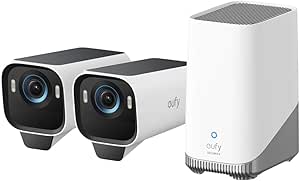 eufy Security eufyCam S3 Pro 2-Cam Kit, Solar Camera Outdoor Wireless, MaxColor Night Vision, 4K Security Camera with Solar Panel, Face Recognition AI, Expandable Local Storage, No Monthly Fee