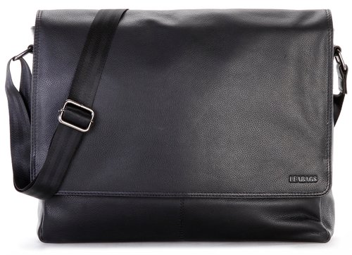 LEABAGS OXFORD Vintage Genuine Leather Satchel Flapover Shoulder Bag