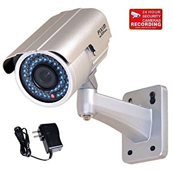 VideoSecu WDR Day Night Outdoor IR Zoom Security Camera 1/3" Pixim DPS Sensor High Resolution 690TVL IR-Cut Filter 4-9mm Varifocal Lens 48 Infrared LEDs OSD CCTV Home with Power Supply IR738WD CAB