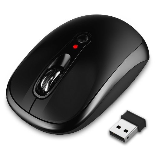 JETech 24Ghz Wireless Mobile Optical Mouse with USB Nano Receiver 12-Month Battery Life