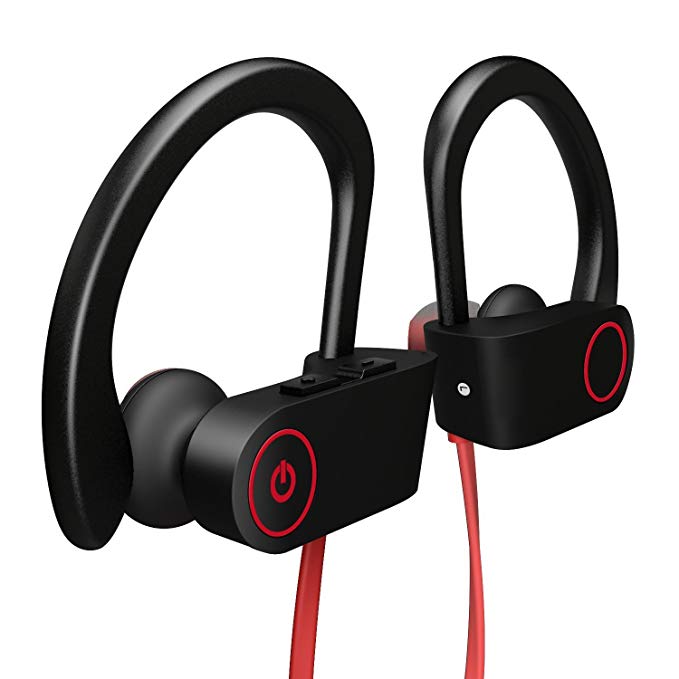 U8 Wireless Bluetooth IPX7 Waterproof Headphones/Earbuds (Red)