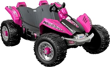 Power Wheels Dune Racer Extreme Ride-On Battery-Powered Vehicle For Preschool Kids, Multi-Terrain Traction, Seats 2, Pink