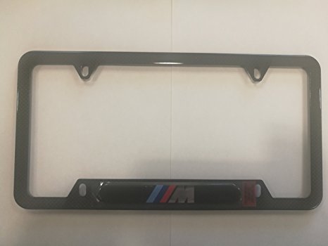 BMW M carbon fiber license plate frame