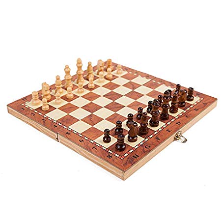 Chess Set, Wooden Folding with Backgammon Set Karaze78 (34 cm x 17cm)