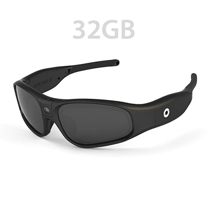 iVUE Rincon 1080P HD Camera Glasses Video Recording Sport Sunglasses DVR Eyewear (Tilt Lens, Polarized/Impact Resistant, WiFi/App), 32GB