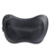 Nekteck Shiatsu Deep Kneading Massage Pillow with Heat  Car Office Chair Massager Neck Shoulder and Back Massager Pillow - Black