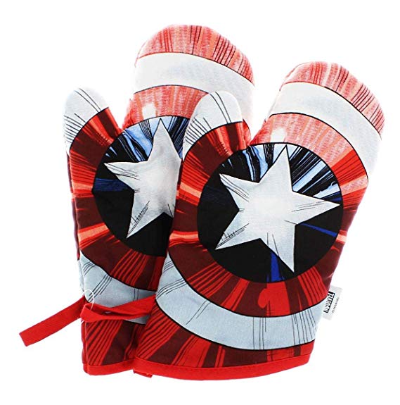Captain America Shield Fabric Oven Mitt 2-Pack