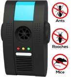 BugzOff Pest Control Ultrasonic Repellent FREE Nightlight Electronic Plug-In Repeller for Insects - Best Products for Cockroach Rodents Fly Roaches Ants Spiders Fleas Flies - Mice - Indoor Home